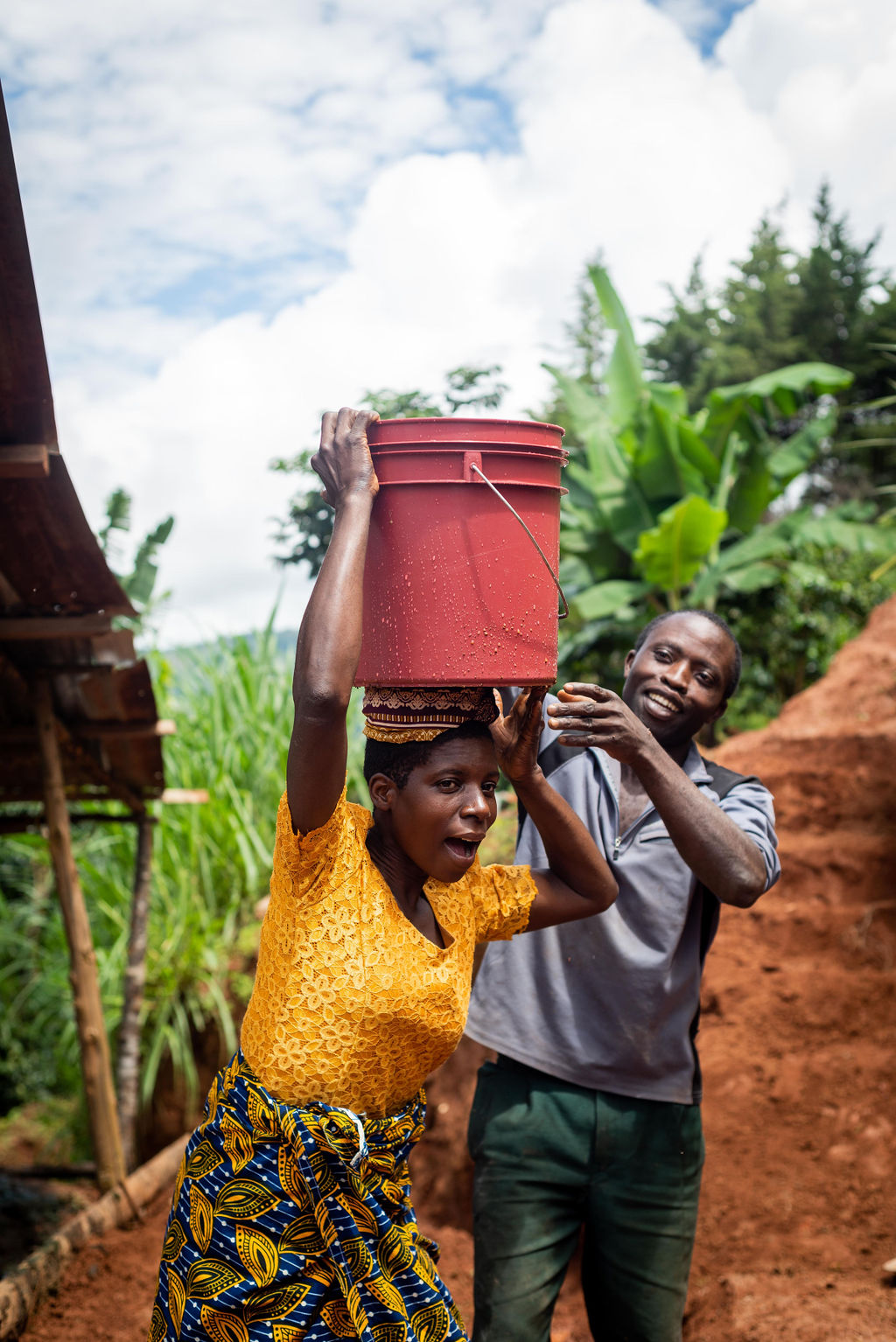 Fetching water